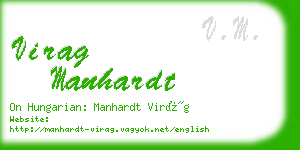 virag manhardt business card